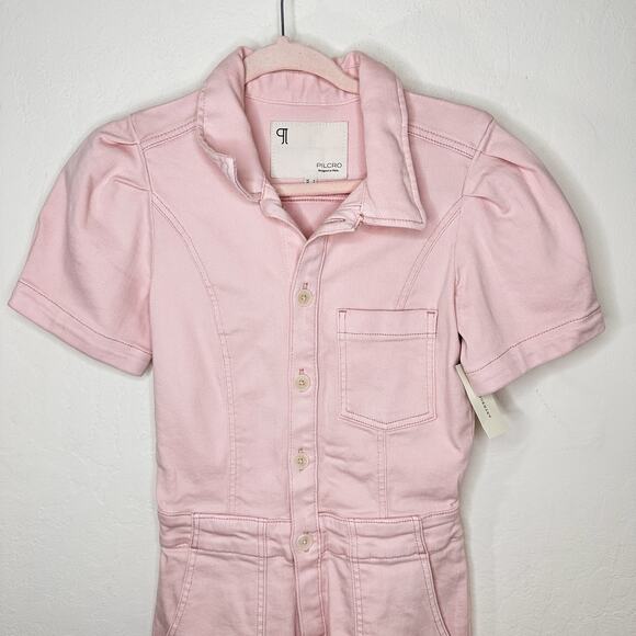 NWT Anthropologie Pilcro The Kit Utility Denim Short Sleeve Romper Playsuit 2 - Picture 4 of 14